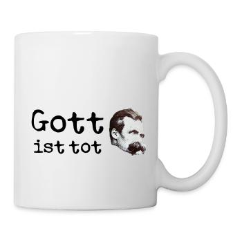 Friedrich Nietzsche Gott ist tot - Tasse - Weiß - Rechts
