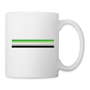 Aromantische Flagge - Tasse - Weiß - Rechts