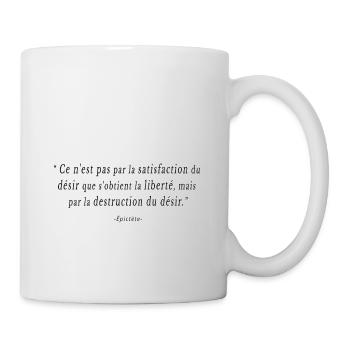 citation épictète stoicien Philosophie stoïcienne - Mug blanc - blanc - Droite