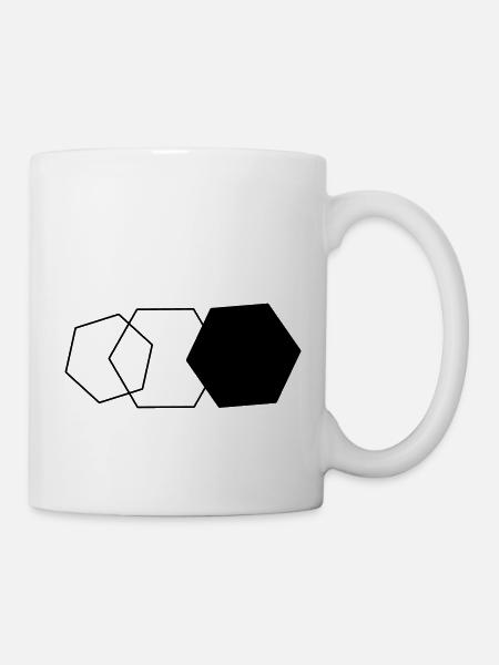 polygones - Tasse - Weiß