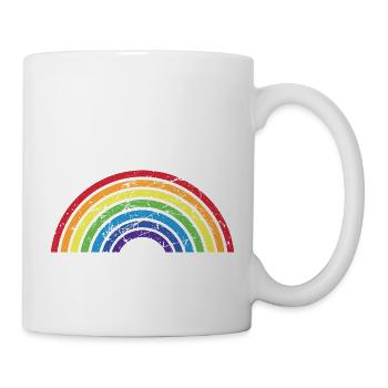 Pride LGBT LGBTQ Queer Ally Gay Lesbiennes Vintag - Mug blanc - blanc - Droite