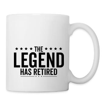 Die Legende ist in den Ruhestand getreten - Tasse - Weiß - Rechts