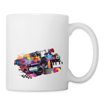 Musique rock pop blues jazz film - Mug blanc - blanc - Droite