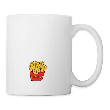 Liebe zu Pommes Frites - Tasse - Weiß - Rechts