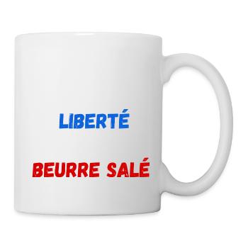 Liberté égalité beurre salé - Mug blanc - blanc - Droite