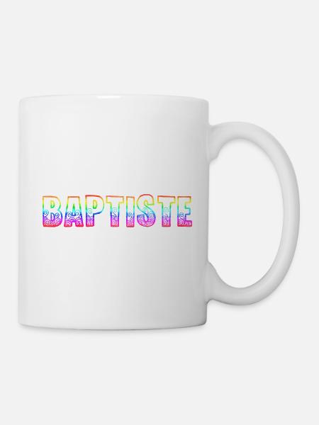 baptiste rs arc-en-ciel - Mug blanc - blanc