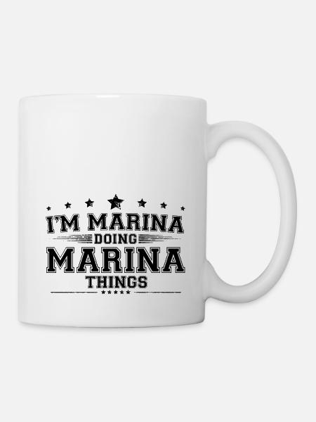 Ich bin Marina, die Marina-Dinge macht - Tasse - Weiß