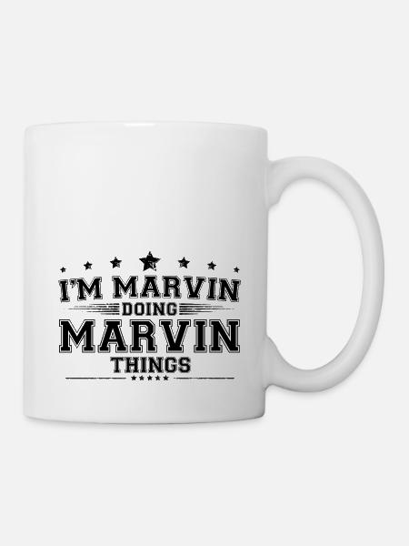 Ich bin Marvin, der Marvin-Sachen macht - Tasse - Weiß