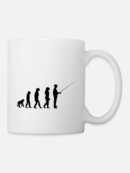 Entwicklung der Fischerei - Tasse - Weiß