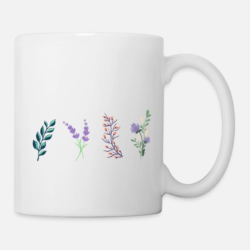 Frühlingsblumen Geschenkidee - Tasse - Weiß