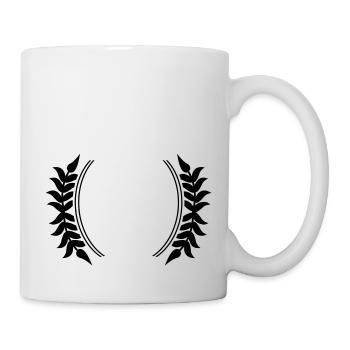 Kranz Symbol - Tasse - Weiß - Rechts