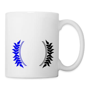 Kranz Symbol - Tasse - Weiß - Rechts