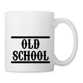 Old School - Tasse - Weiß - Rechts