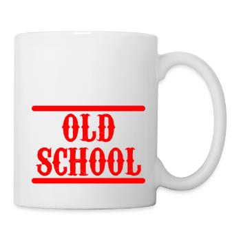 Old School - Tasse - Weiß - Rechts