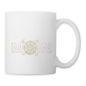 Moin Kompass - Tasse - Weiß - Rechts