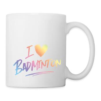 I love badminton - Mug - white - Right