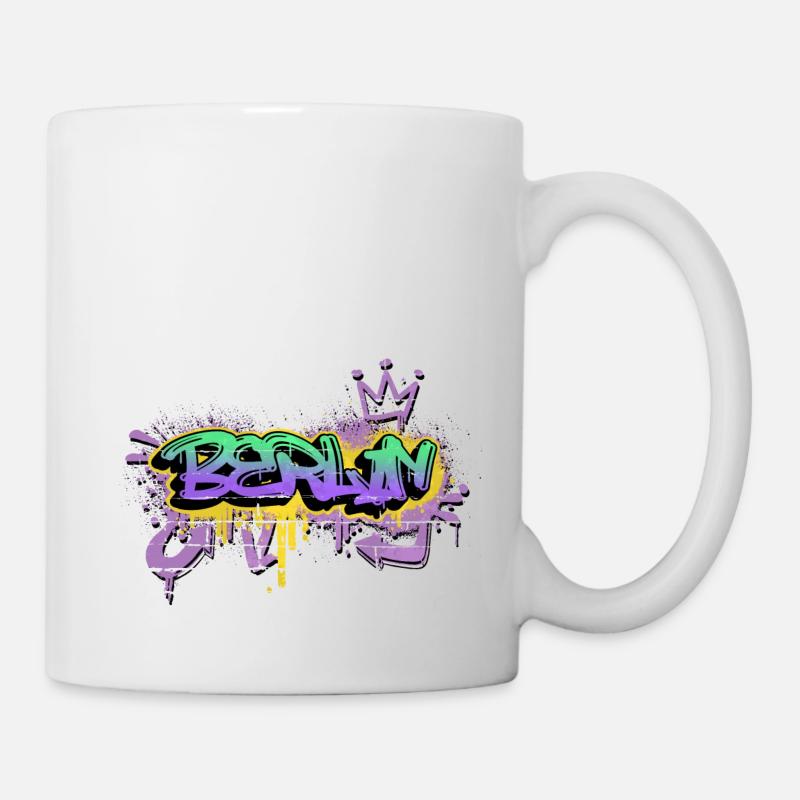 Berlin Allemagne Ville Graffiti Spray Sprayer - Mug blanc - blanc