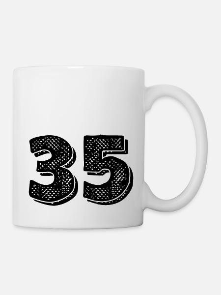 Numéro 35- 35ème anniversaire - Mug blanc - blanc
