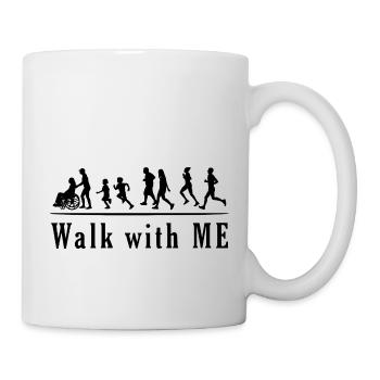 Walk mit ME Silhouette in schwarzem Print - Tasse - Weiß - Rechts