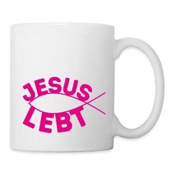 jesus lebt - Tasse - Weiß - Rechts