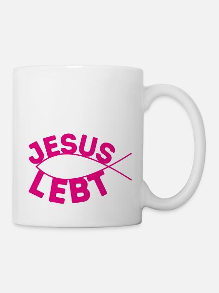 jesus lebt - Tasse - Weiß