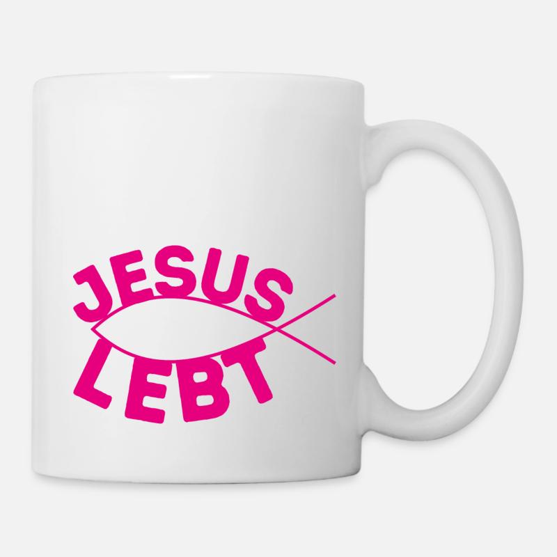 jesus lebt - Tasse - Weiß