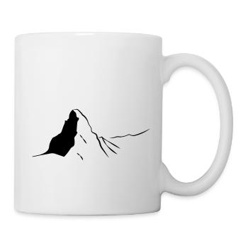 Anpassbare Designfarbe Matterhorn - Tasse - Weiß - Rechts