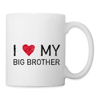 I love my big brother doodle gift - Mug - white - Right