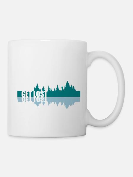 Spiegelung Get Lost - Tasse - Weiß