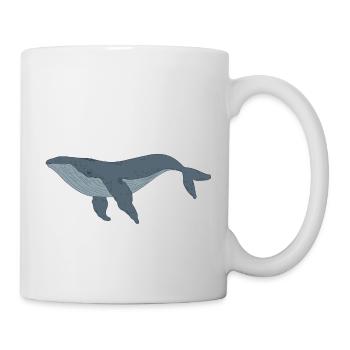Ozean, Wal - Tasse - Weiß - Rechts