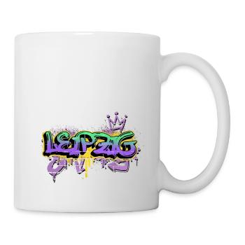 Leipzig Deutschland Stadt Graffiti Sprayer Skater - Tasse - Weiß - Rechts