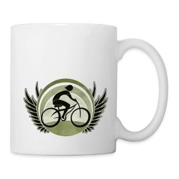 Radfahrer - Tasse - Weiß - Rechts