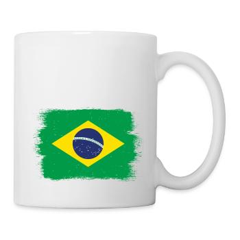 Brazil Flag Brazilian Flag South America - Mug - white - Right