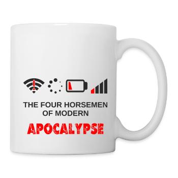 The four Horseman of Modern Apocalypse Nerd - Tasse - Weiß - Rechts