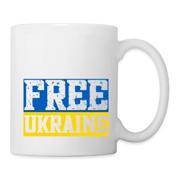 Drapeau de l’Ukraine libre - Mug blanc - blanc - Droite