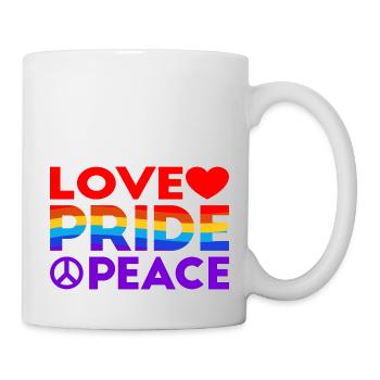 Love Pride Peace Trans Queer Trans Gay - Mug - white - Right