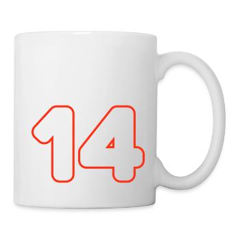 14 Zahl symbol - Tasse - Weiß - Rechts