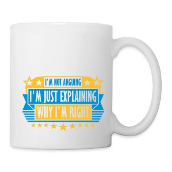 Je ne discute pas - Mug blanc - blanc - Droite
