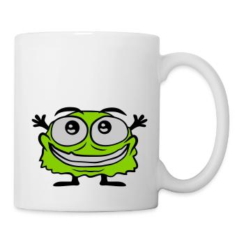 Petit monstre poilu mignon - Mug blanc - blanc - Droite