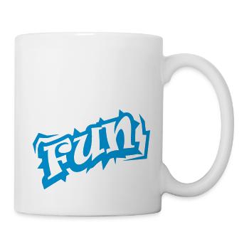 Logo de texte Word amusant - Mug blanc - blanc - Droite