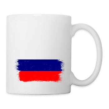 Russia Flag Vintage Russian Flag Used Look - Mug - white - Right
