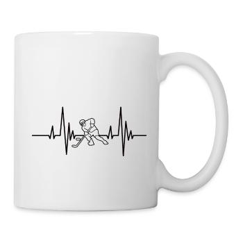 Ice Hockey Heart Rate Winter Sports Ice Hockey Team - Mug - white - Right