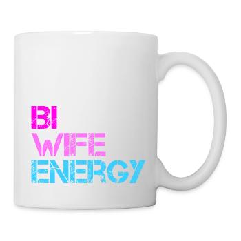 Bi Wife Énergie LGBTQ - Mug blanc - blanc - Droite