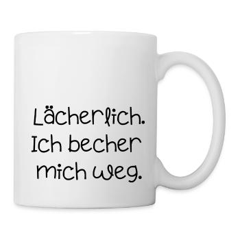 Party feiern Festival bechern saufen Alkohol - Tasse - Weiß - Rechts