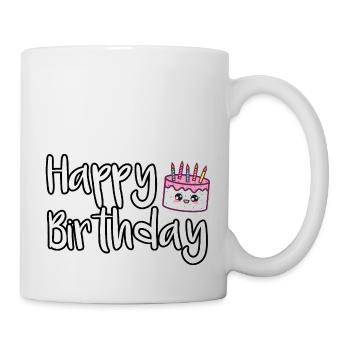 Happy Birthday Birthday Cake - Mug - white - Right