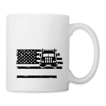USA LKW - Tasse - Weiß - Rechts