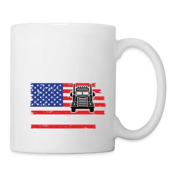 USA LKW - Tasse - Weiß - Rechts