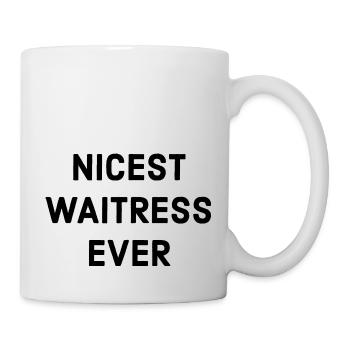 Freundlichste Kellnerin Spruch - Tasse - Weiß - Rechts