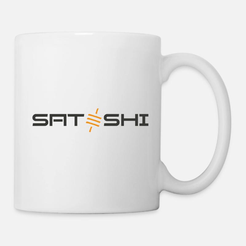 Satoshi dark - Tasse - Weiß