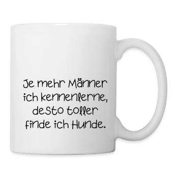 Männer und Hunde lustiger Spruch Haustiere dating - Tasse - Weiß - Rechts